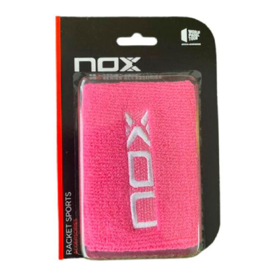 Nox Pink/White Logo Wristbands